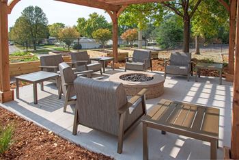 Outdoor patio with grilling & fire pit